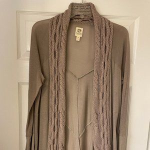 Anthropologie light weight gray cardigan